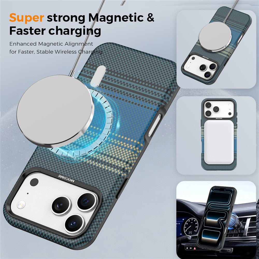 For iPhone 18 Pro Max Magnetic Case Gradient Rainbow Leather Coated TPU + PC Hybrid Shockproof Cover