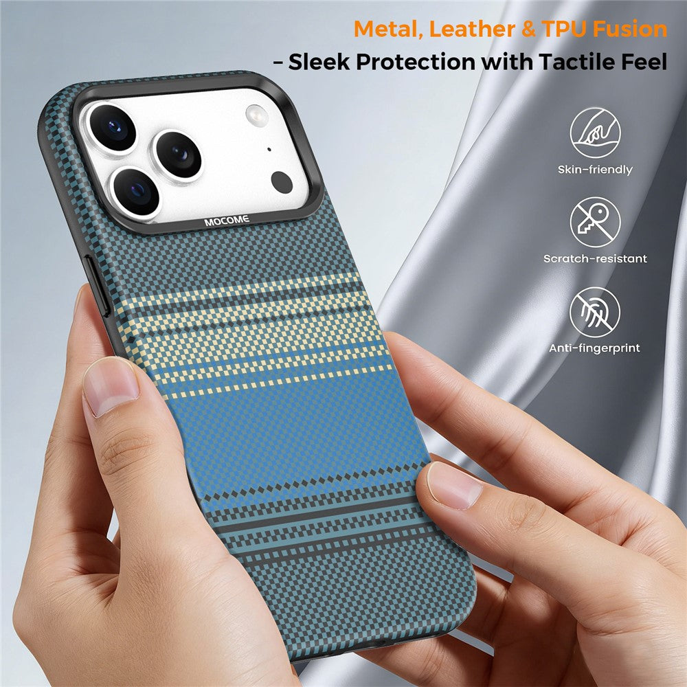 For iPhone 18 Pro Max Magnetic Case Gradient Rainbow Leather Coated TPU + PC Hybrid Shockproof Cover