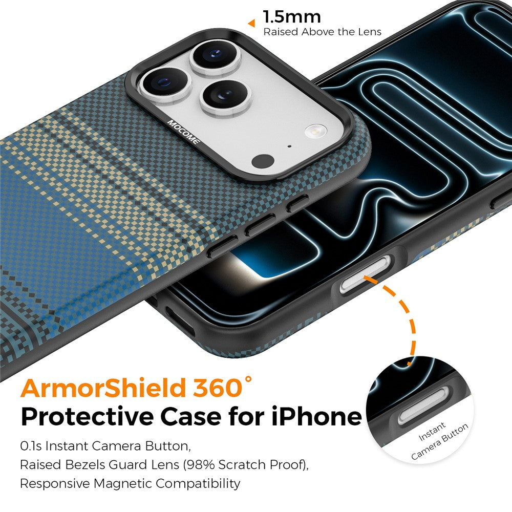 For iPhone 18 Pro Max Magnetic Case Gradient Rainbow Leather Coated TPU + PC Hybrid Shockproof Cover