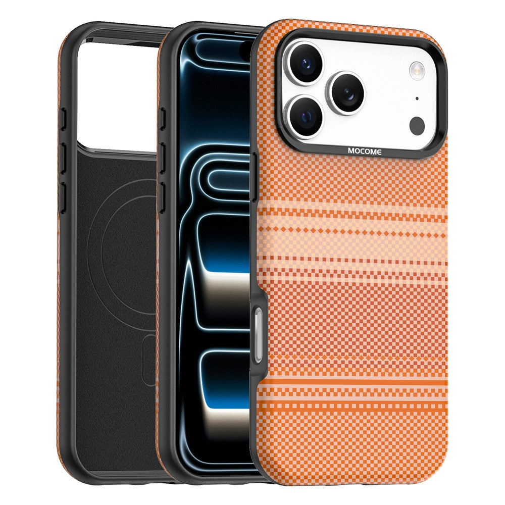 For iPhone 18 Pro Max Magnetic Case Gradient Rainbow Leather Coated TPU + PC Hybrid Shockproof Cover