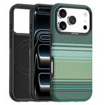 For iPhone 18 Pro Max Magnetic Case Gradient Rainbow Leather Coated TPU + PC Hybrid Shockproof Cover