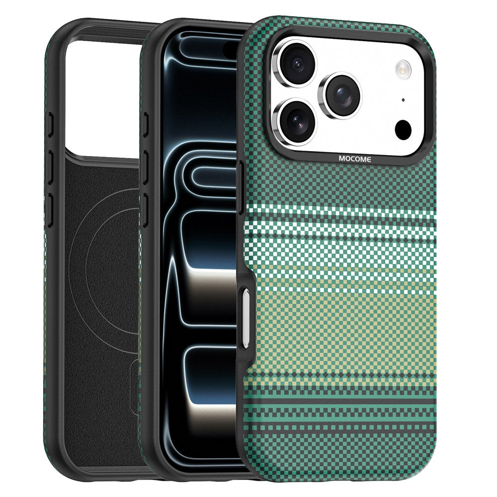 For iPhone 18 Pro Max Magnetic Case Gradient Rainbow Leather Coated TPU + PC Hybrid Shockproof Cover