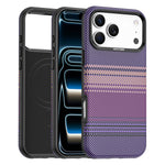 For iPhone 18 Pro Max Magnetic Case Gradient Rainbow Leather Coated TPU + PC Hybrid Shockproof Cover