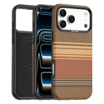 For iPhone 18 Pro Max Magnetic Case Gradient Rainbow Leather Coated TPU + PC Hybrid Shockproof Cover