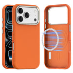 Til iPhone 18 Pro Cover Kompatibelt med MagSafe Fint Gittermønster Læderbelagt TPU PC Telefoncover med Metal Linseramme