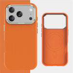 Til iPhone 18 Pro Cover Kompatibelt med MagSafe Fint Gittermønster Læderbelagt TPU PC Telefoncover med Metal Linseramme
