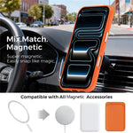 Til iPhone 18 Pro Cover Kompatibelt med MagSafe Fint Gittermønster Læderbelagt TPU PC Telefoncover med Metal Linseramme