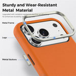 Til iPhone 18 Pro Cover Kompatibelt med MagSafe Fint Gittermønster Læderbelagt TPU PC Telefoncover med Metal Linseramme