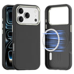 Til iPhone 18 Pro Cover Kompatibelt med MagSafe Fint Gittermønster Læderbelagt TPU PC Telefoncover med Metal Linseramme