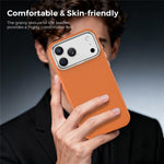 For iPhone 18 Pro Max Case Compatible with MagSafe Fine Grid Texture Leather Coated TPU PC Phone Cover with Metal Lens Frame
