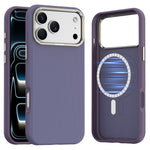 For iPhone 18 Pro Max Case Compatible with MagSafe Fine Grid Texture Leather Coated TPU PC Phone Cover with Metal Lens Frame