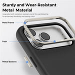For iPhone 18 Pro Max Case Compatible with MagSafe Fine Grid Texture Leather Back Phone Cover with Detachable Card Holder