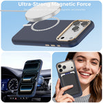 For iPhone 18 Pro Max Case Compatible with MagSafe Carbon Fiber Texture Shockproof Leather TPU PC Protective Cover