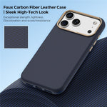 For iPhone 18 Pro Max Case Compatible with MagSafe Carbon Fiber Texture Shockproof Leather TPU PC Protective Cover