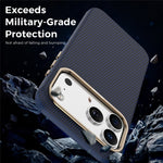For iPhone 18 Pro Max Case Compatible with MagSafe Carbon Fiber Texture Shockproof Leather TPU PC Protective Cover