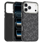 For iPhone 18 Pro Max Magnetic Case Aramid Fiber Texture Leather + PC + TPU Shockproof Phone Cover