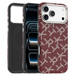 For iPhone 18 Pro Max Magnetic Case Aramid Fiber Texture Leather + PC + TPU Shockproof Phone Cover