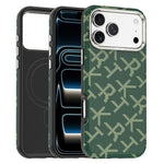 For iPhone 18 Pro Max Magnetic Case Aramid Fiber Texture Leather + PC + TPU Shockproof Phone Cover