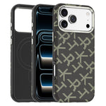 For iPhone 18 Pro Max Magnetic Case Aramid Fiber Texture Leather + PC + TPU Shockproof Phone Cover