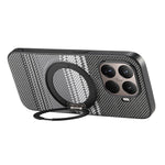 Xiaomi 17T-etui med magnetisk støttefod, læder + TPU-mobilcover med skærmbeskytter af hærdet glas