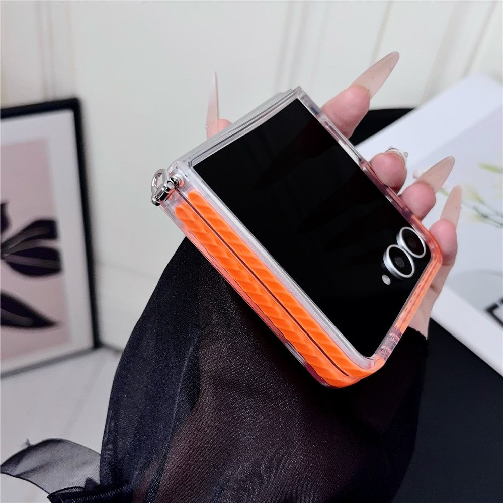 Til Samsung Galaxy Z Flip7 5G Magnetisk Etui Dual-Color Design Stødabsorberende TPU Telefoncover
