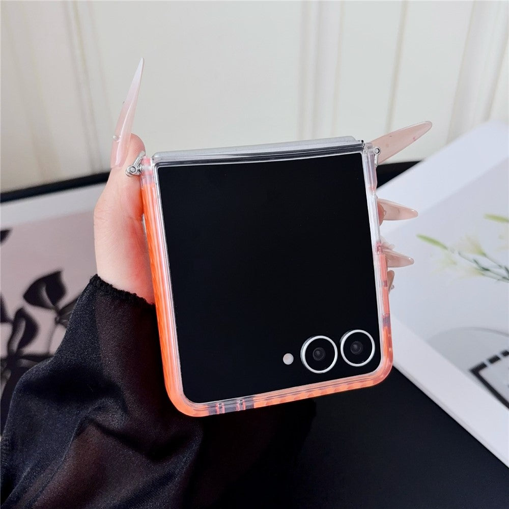 Til Samsung Galaxy Z Flip7 5G Magnetisk Etui Dual-Color Design Stødabsorberende TPU Telefoncover