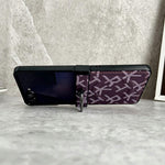 For Samsung Galaxy Z Flip7 5G Magnetic Case Pixelated Letter Pattern Leather + PC Folding Phone Cover with Ring Kickstand