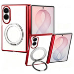 For Samsung Galaxy Z Fold8 Case Magnetic Rotating Kickstand Clear PC Phone Cover