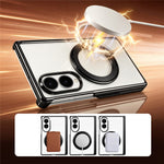 For Samsung Galaxy Z Fold8 Case Magnetic Rotating Kickstand Clear PC Phone Cover