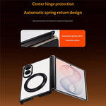 For Samsung Galaxy Z Fold8 Case Magnetic Rotating Kickstand Clear PC Phone Cover