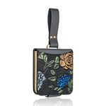 For Samsung Galaxy Z Flip8 Kickstand Case Flower Pattern Leather + PC Phone Cover with Back Film