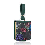 For Samsung Galaxy Z Flip8 Kickstand Case Flower Pattern Leather + PC Phone Cover with Back Film