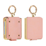 For Samsung Galaxy Z Flip8 Case PU + PC Protective Phone Cover with Finger Holder