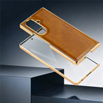 Til Samsung Galaxy Z Fold7 5G-cover Crazy Horse-tekstur PU-læder + pc skridsikkert telefoncover Indbygget skærmbeskytter