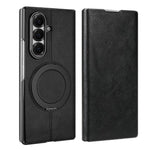 For Samsung Galaxy Z Fold7 5G Case Rotating Magnetic Kickstand PU Leather + PC Foldable Phone Cover