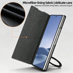 For Samsung Galaxy Z Fold7 5G Case Rotating Magnetic Kickstand PU Leather + PC Foldable Phone Cover
