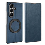For Samsung Galaxy Z Fold7 5G Case Rotating Magnetic Kickstand PU Leather + PC Foldable Phone Cover