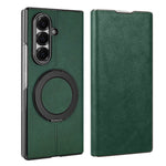 For Samsung Galaxy Z Fold7 5G Case Rotating Magnetic Kickstand PU Leather + PC Foldable Phone Cover