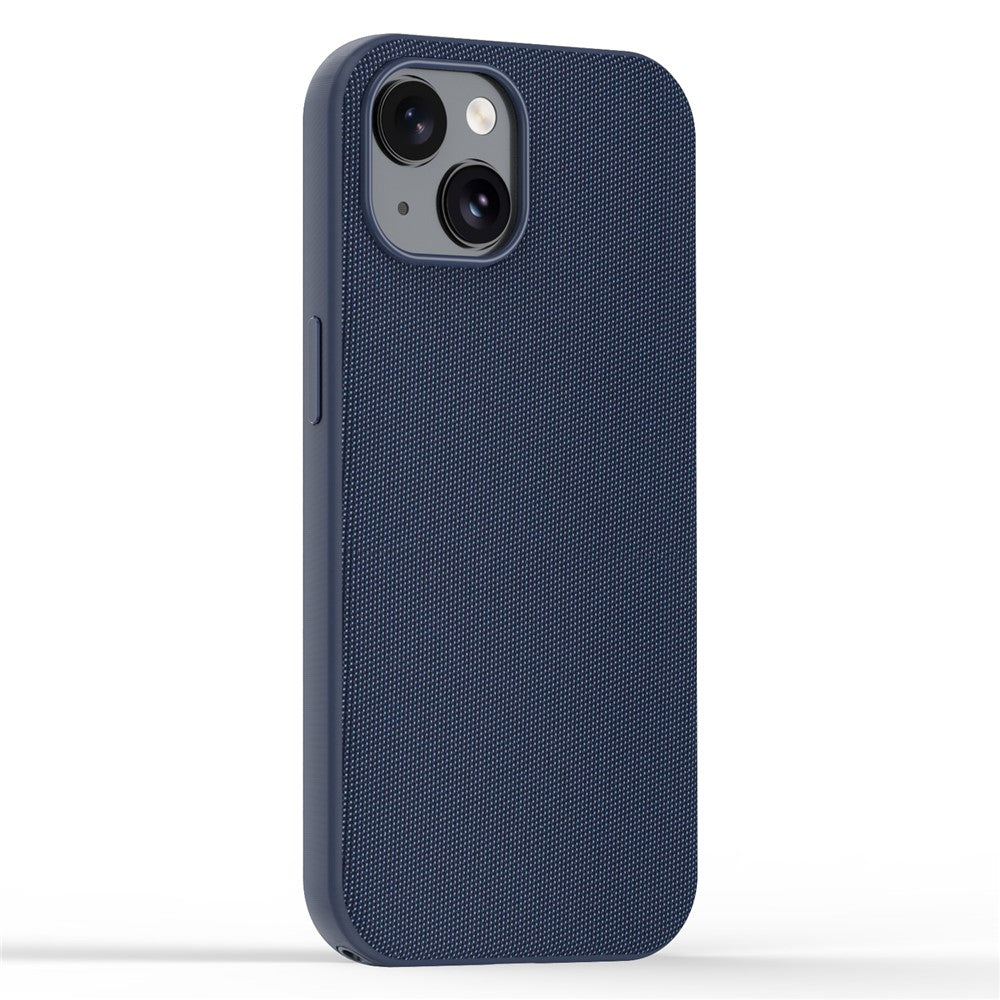 For iPhone 15 Magnetic Case Tech Fabric Coated TPU + PC Anti-Drop Phone Cover