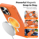 For iPhone 15 Pro Max Magnetic Case Tech Fabric Coated TPU + PC Anti-Drop Phone Cover
