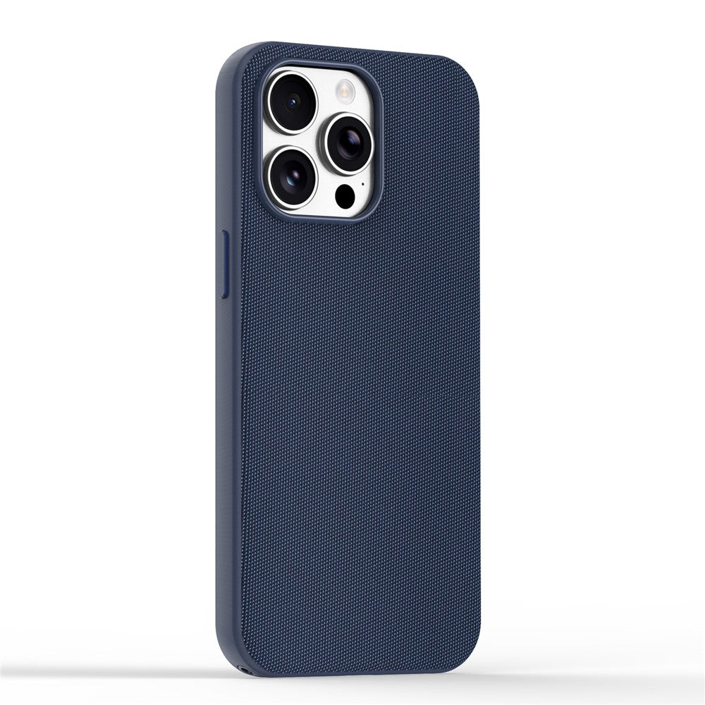For iPhone 15 Pro Max Magnetic Case Tech Fabric Coated TPU + PC Anti-Drop Phone Cover