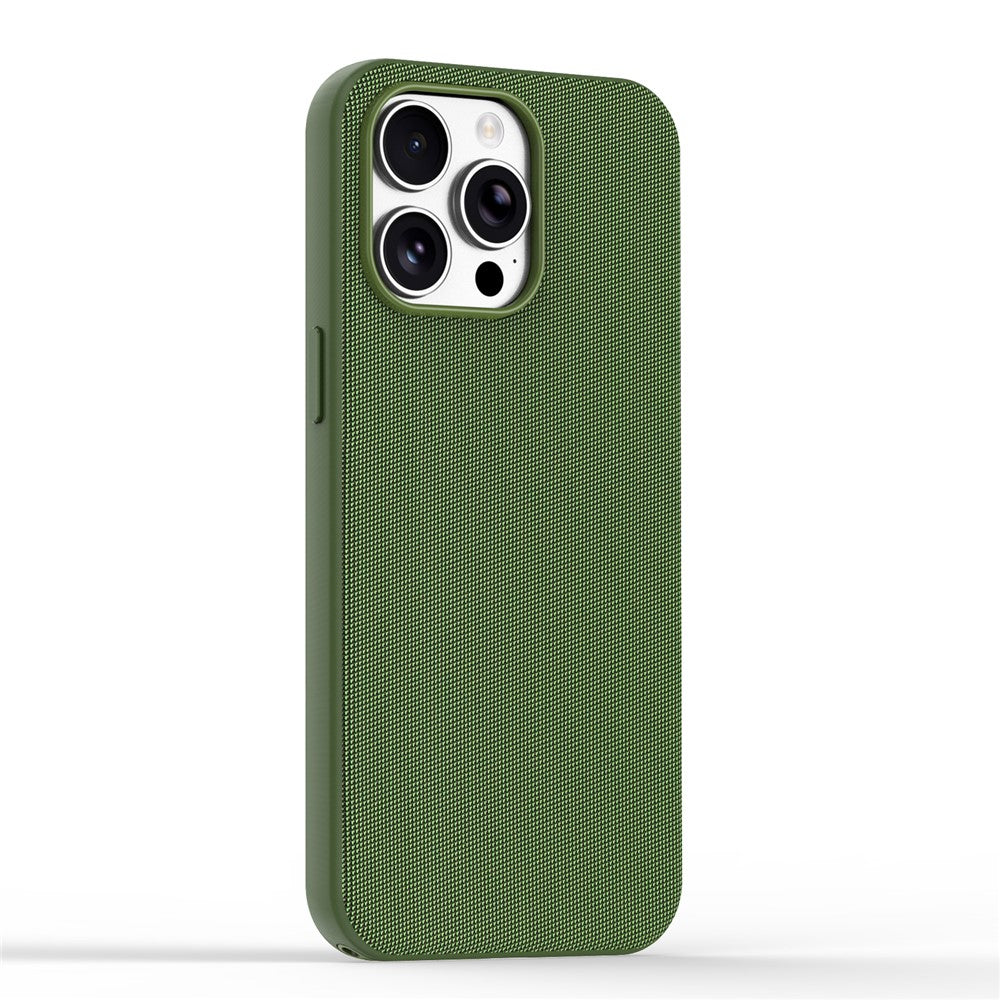 For iPhone 15 Pro Max Magnetic Case Tech Fabric Coated TPU + PC Anti-Drop Phone Cover