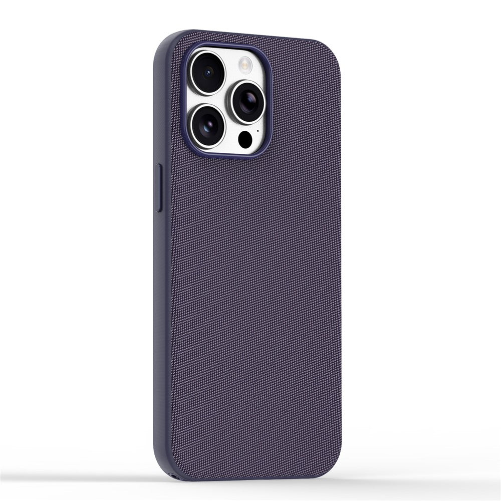 For iPhone 15 Pro Max Magnetic Case Tech Fabric Coated TPU + PC Anti-Drop Phone Cover