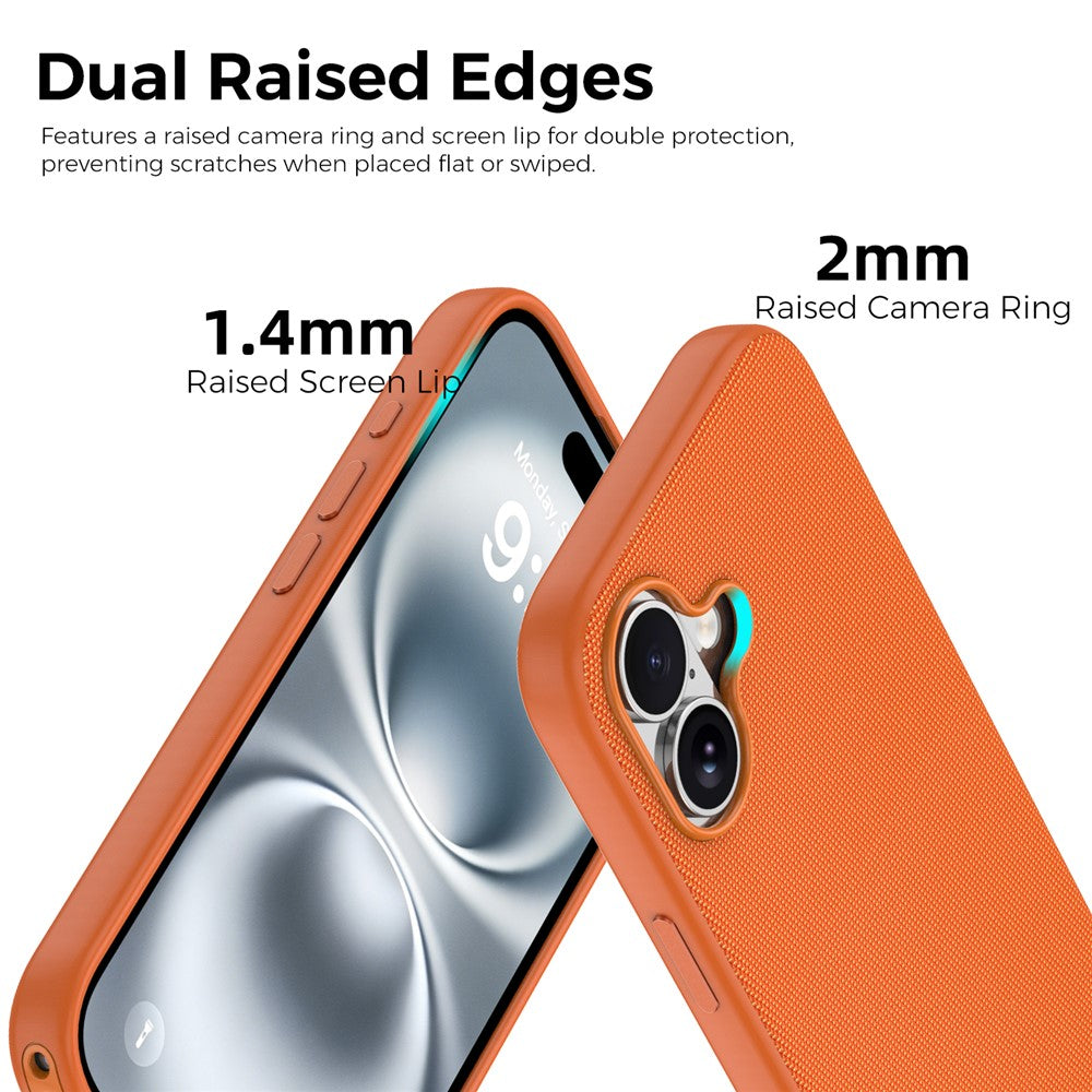Til iPhone 16 Magnetisk Cover Tech-stofbelagt TPU + PC Anti-drop Telefoncover