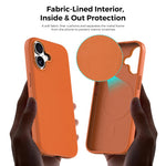Til iPhone 16 Magnetisk Cover Tech-stofbelagt TPU + PC Anti-drop Telefoncover