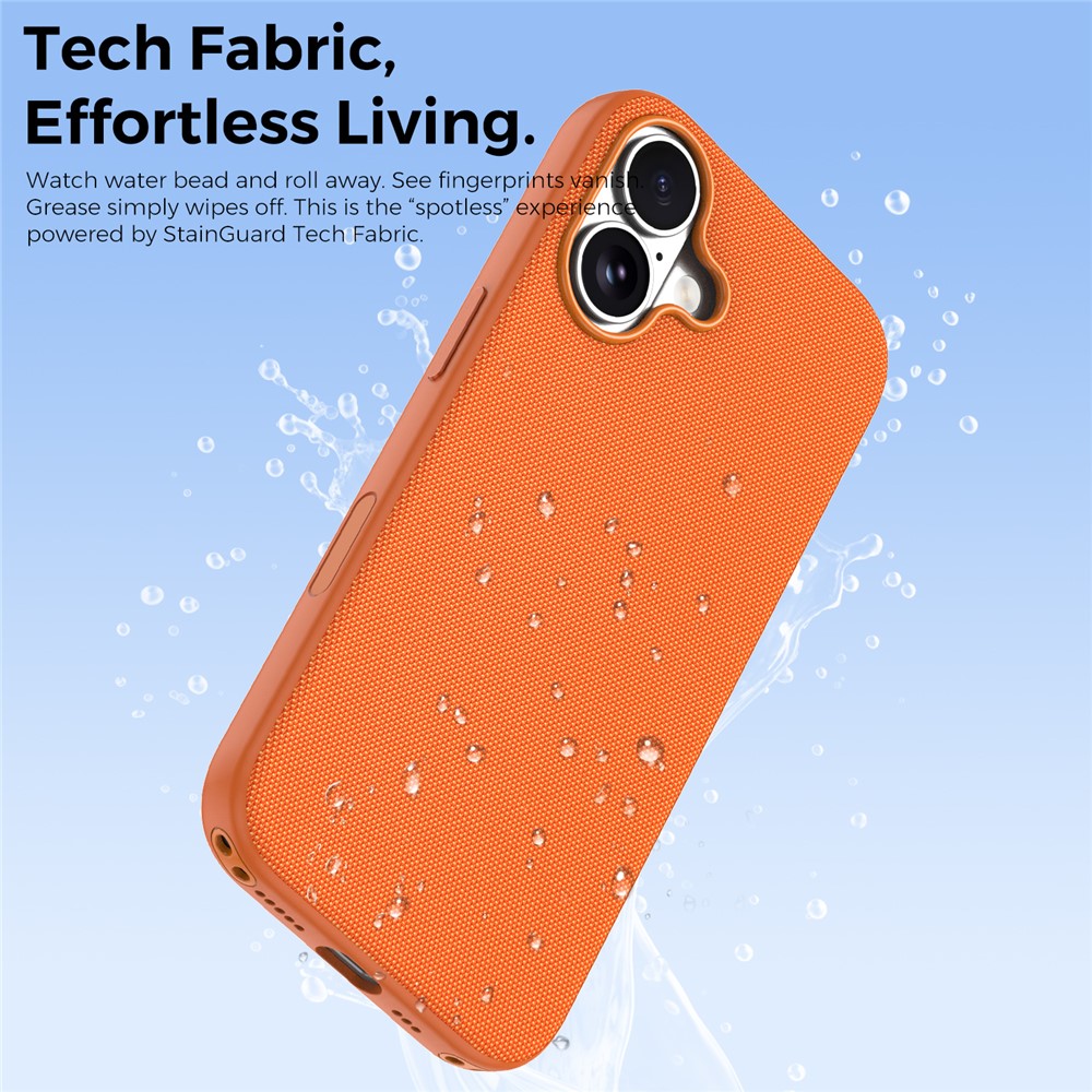 Til iPhone 16 Magnetisk Cover Tech-stofbelagt TPU + PC Anti-drop Telefoncover
