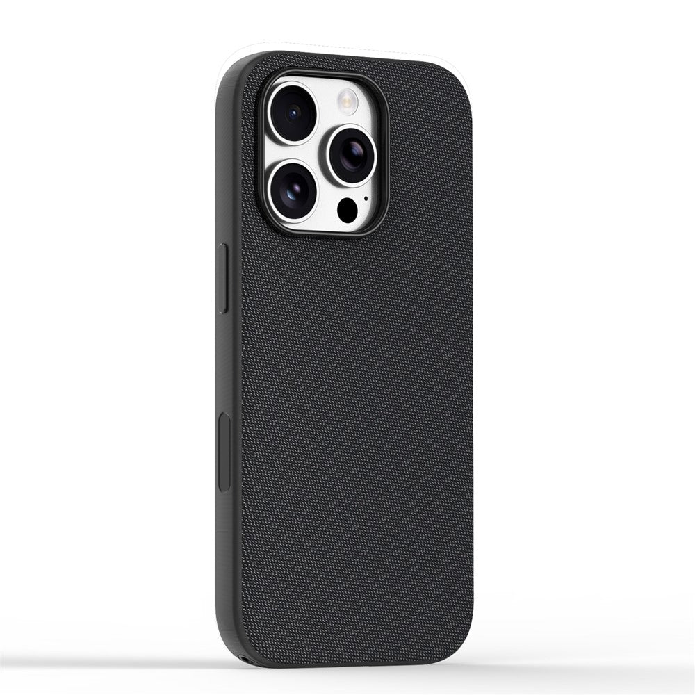 For iPhone 16 Pro Magnetic Case Tech Fabric Coated TPU + PC Anti-Drop Phone Cover