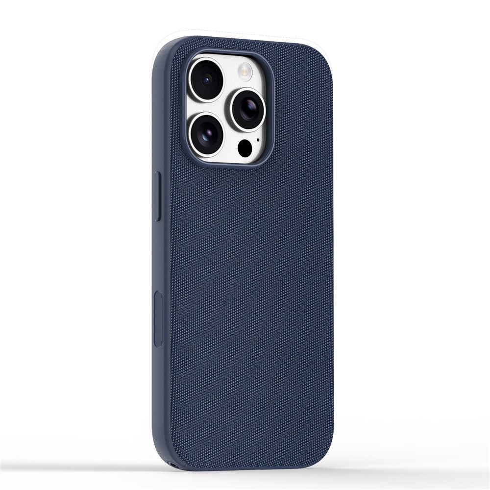 For iPhone 16 Pro Magnetic Case Tech Fabric Coated TPU + PC Anti-Drop Phone Cover