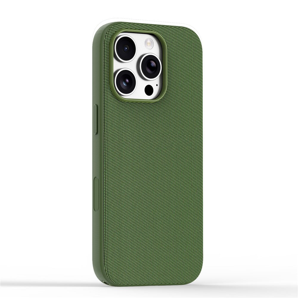For iPhone 16 Pro Magnetic Case Tech Fabric Coated TPU + PC Anti-Drop Phone Cover