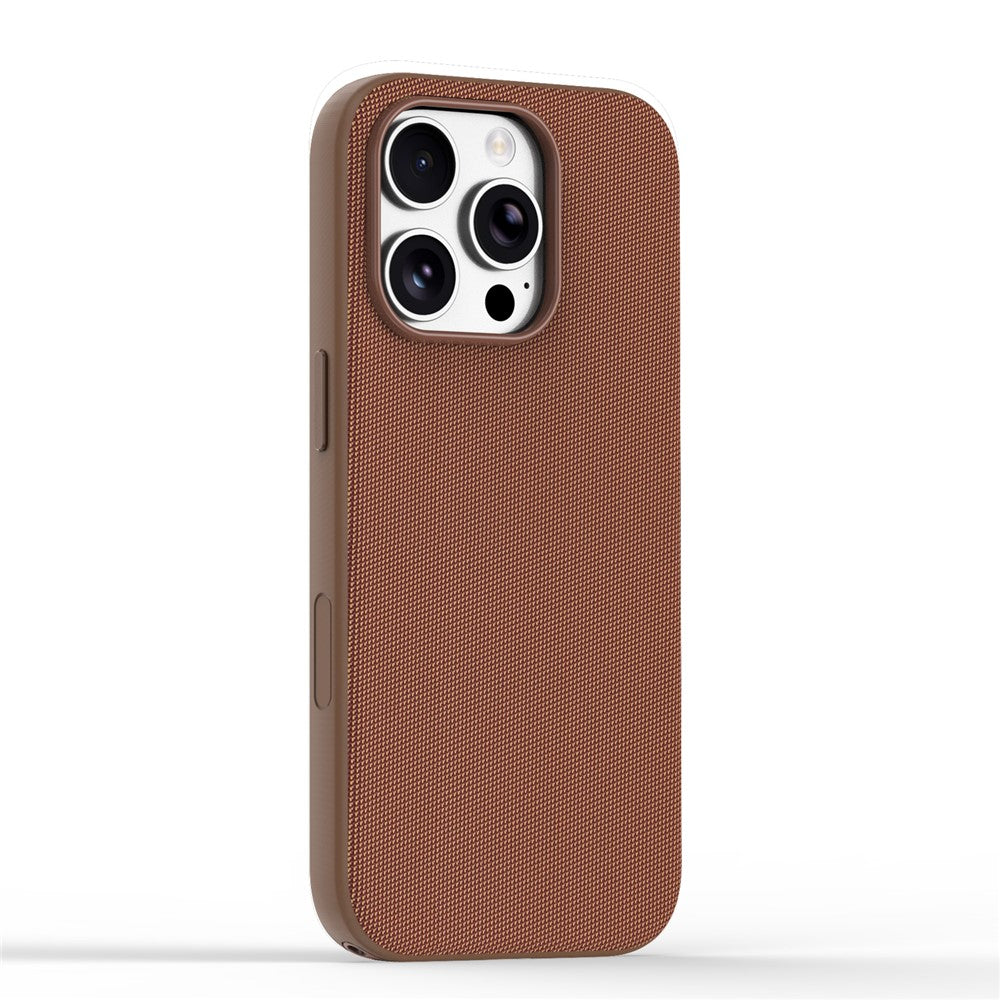 For iPhone 16 Pro Magnetic Case Tech Fabric Coated TPU + PC Anti-Drop Phone Cover